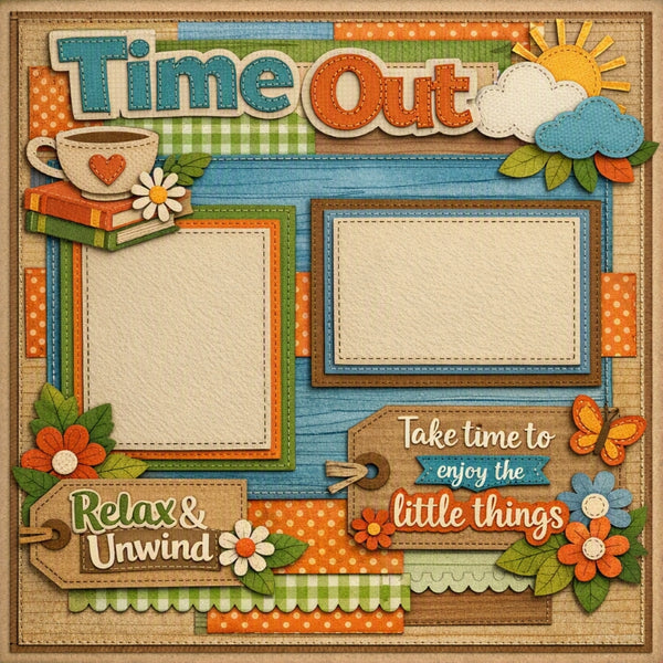 Time Out-Premade Scrapbook Page