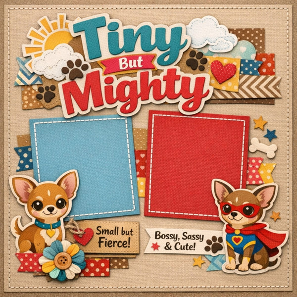 Tiny but Mighty-Premade Scrapbook Page