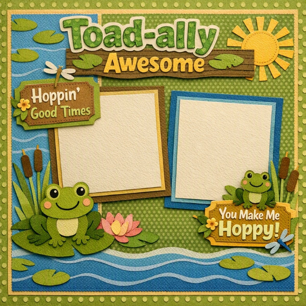 Toad-ally Awesome-Premade Scrapbook Page