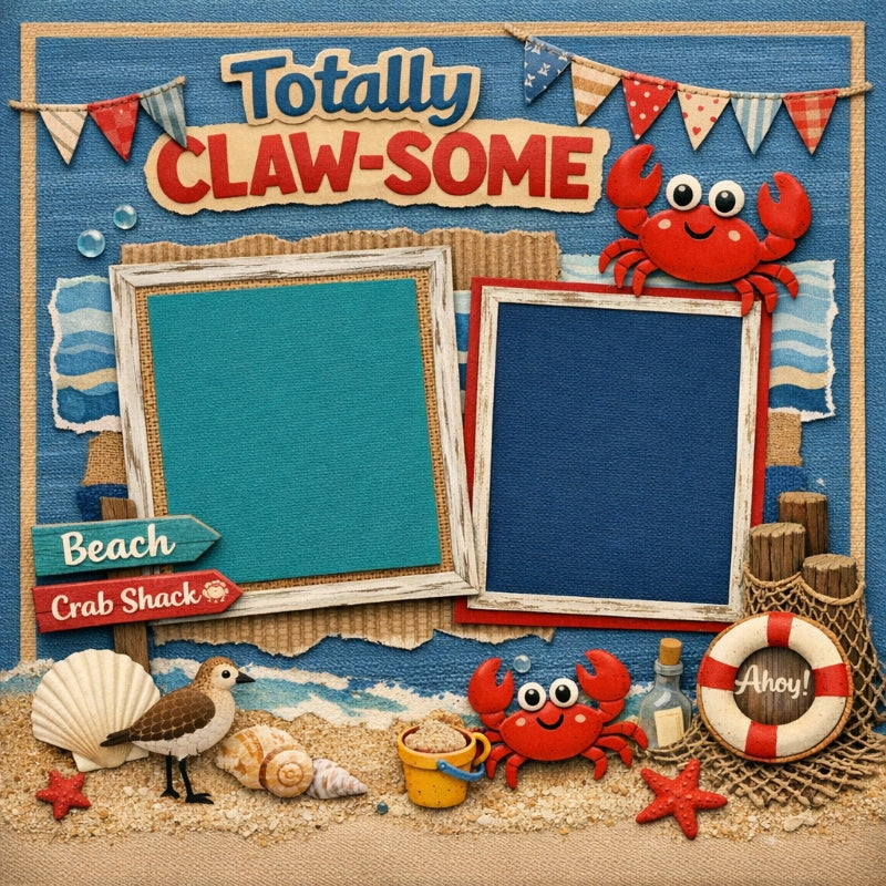 Totally Claw-Some-Premade Scrapbook Page