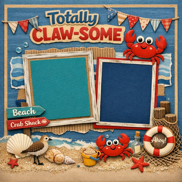 Totally Claw-Some-Premade Scrapbook Page