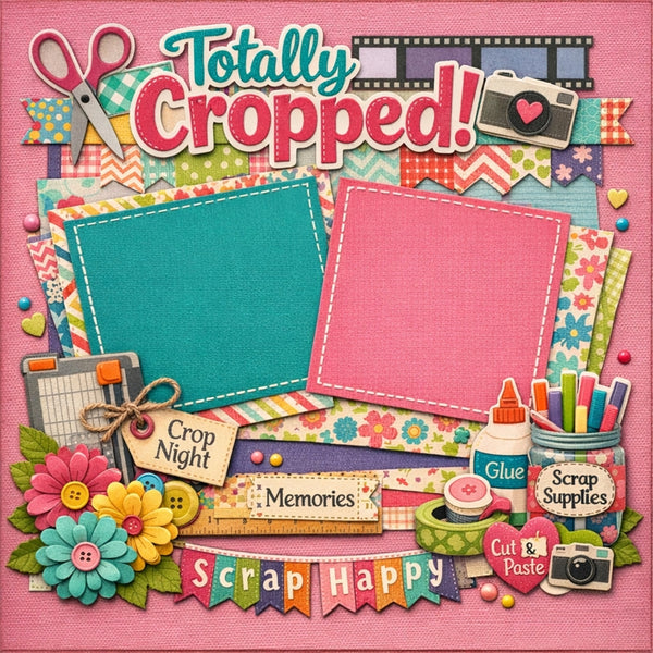 Totally Cropped!-Premade Scrapbook Page