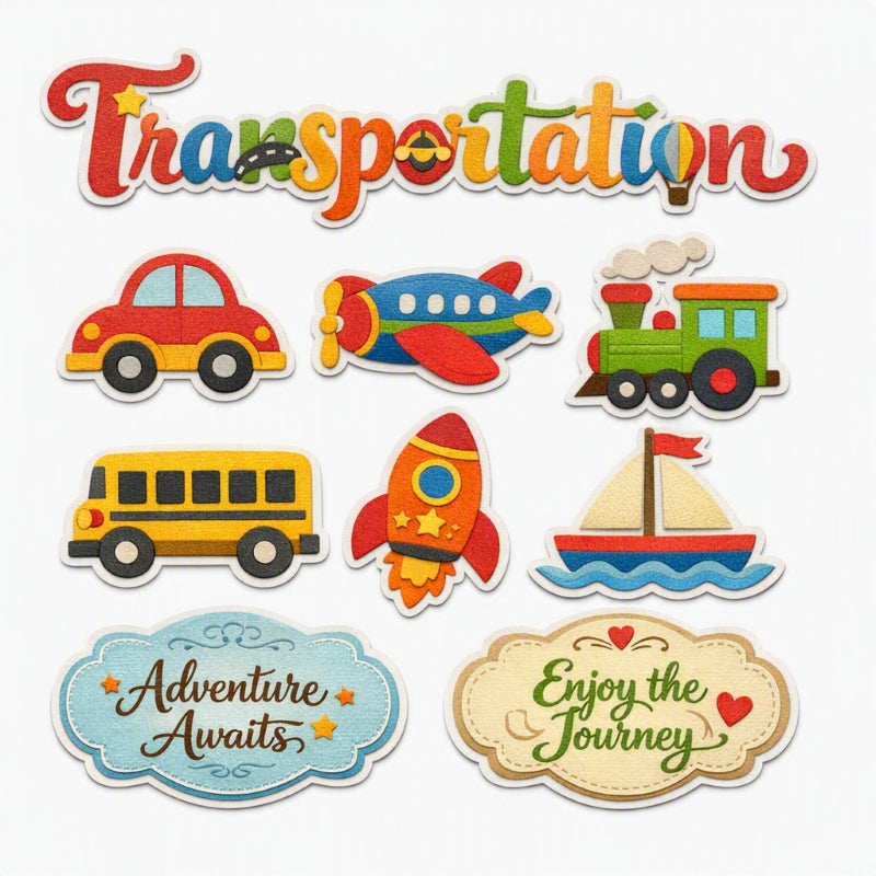 Transportation-Premade Cutout Set