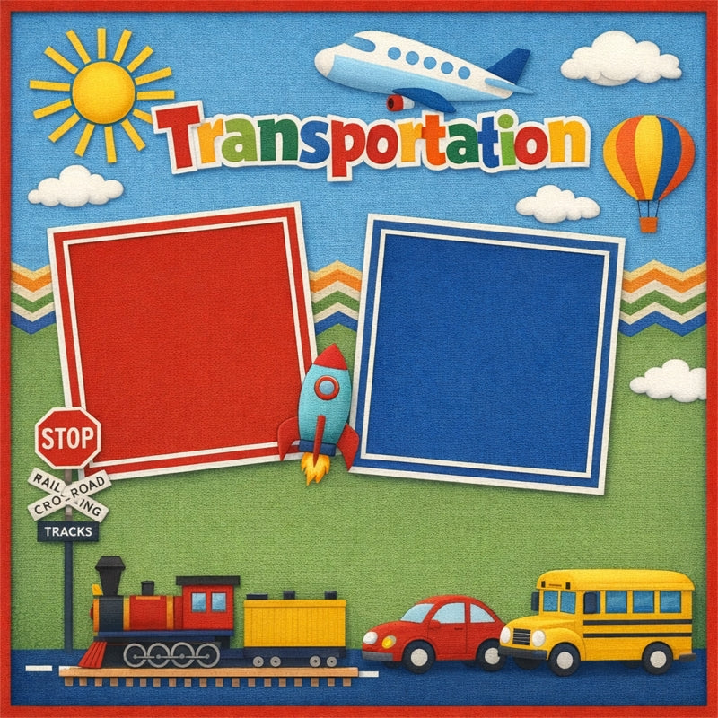 Transportation-Premade Scrapbook Page