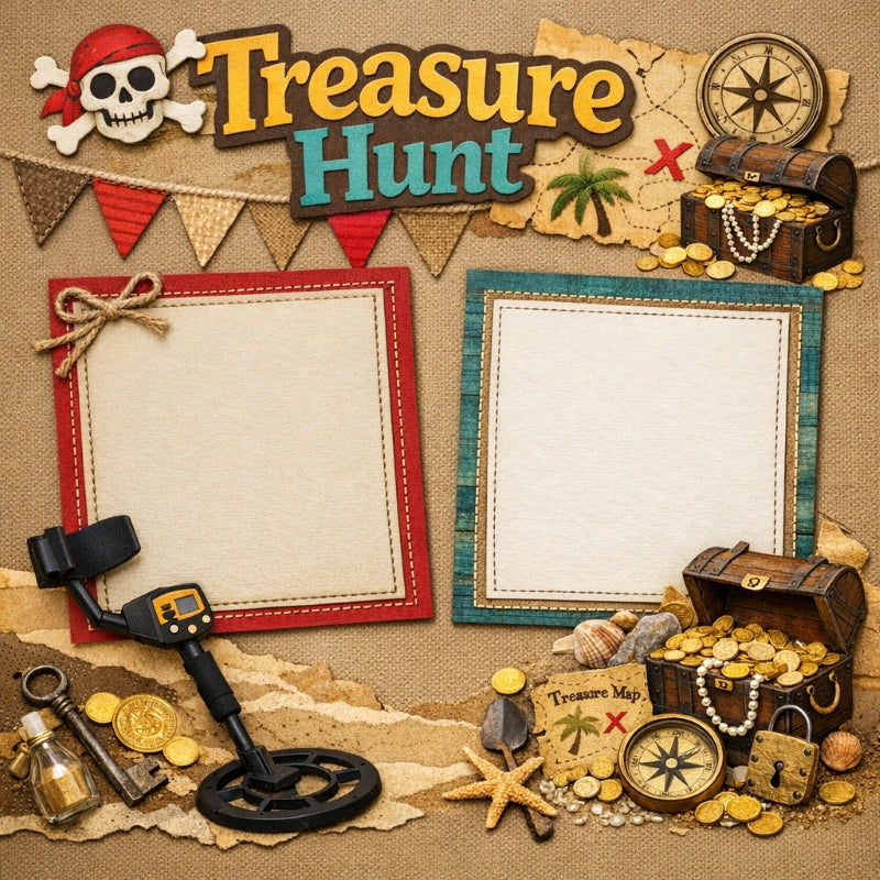 Treasure Hunt-Premade Scrapbook Page
