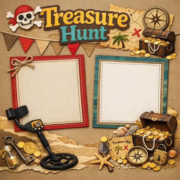 Treasure Hunt-Premade Scrapbook Page