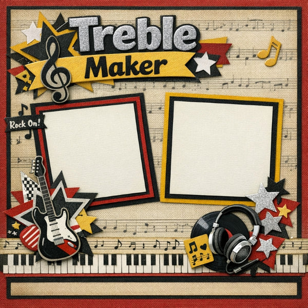 Treble Maker-Premade Scrapbook Page