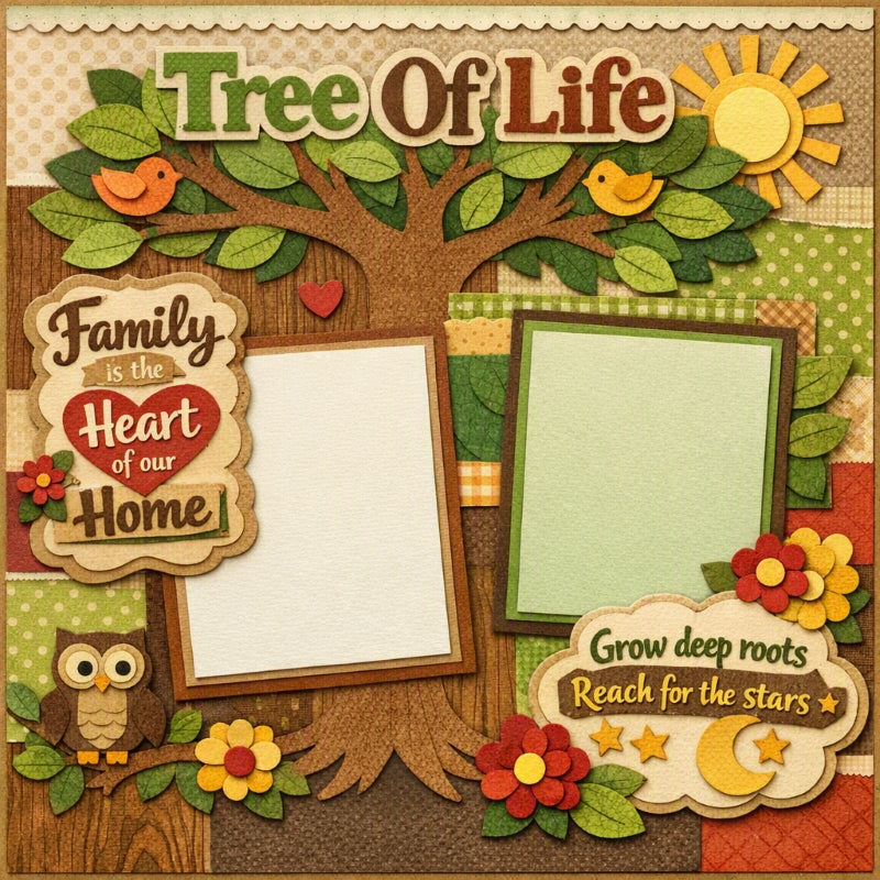 Tree Of Life-Premade Scrapbook Page