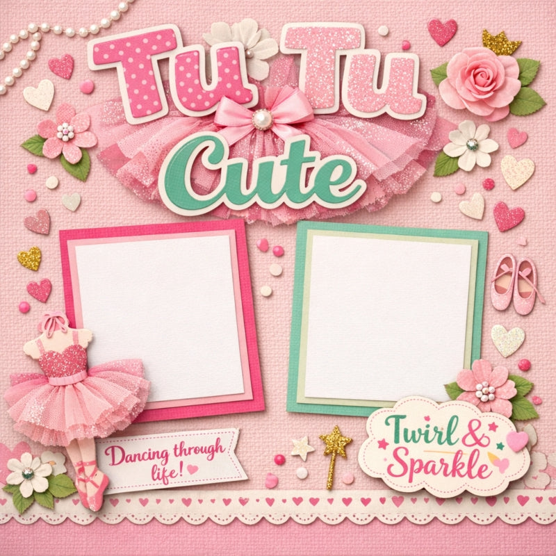 Tu Tu Cute-Premade Scrapbook Page