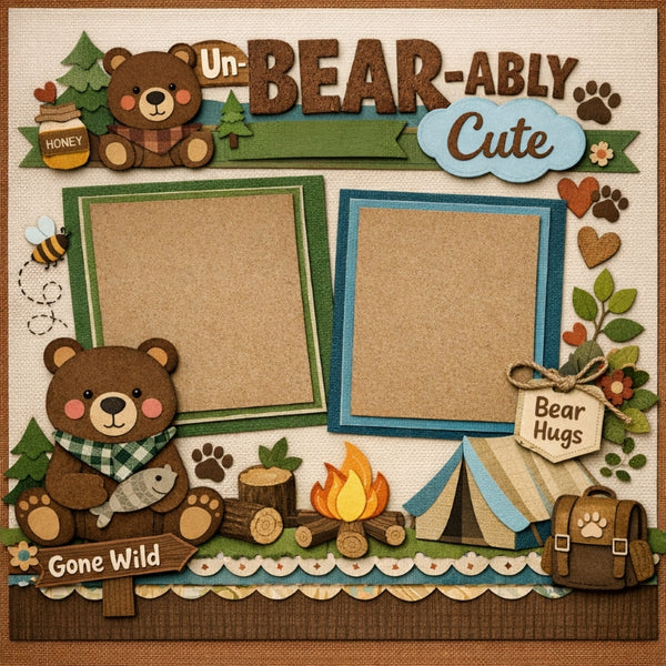 Un-Bear-Ably Cute-Premade Scrapbook Page