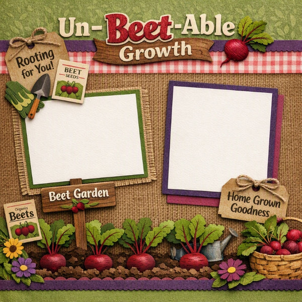 Un-Beet-Able Growth-Premade Scrapbook Page