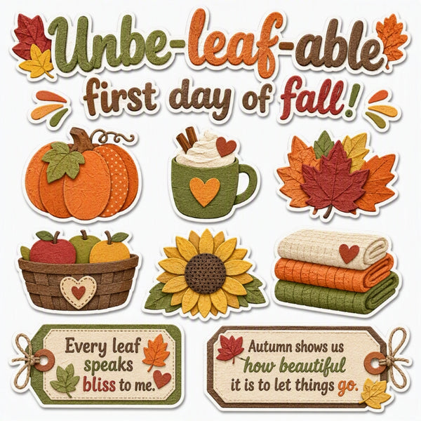 Un-leaf-able first day of fall!-Premade Cutout Set