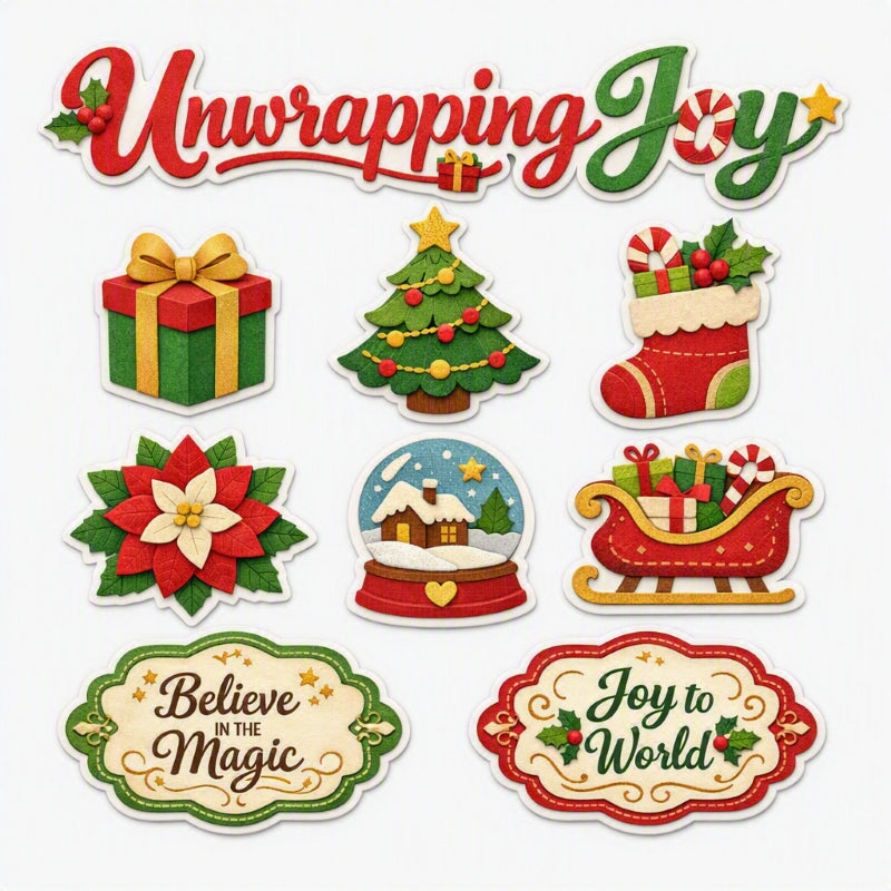 Unwrapping Joy-Premade Cutout Set