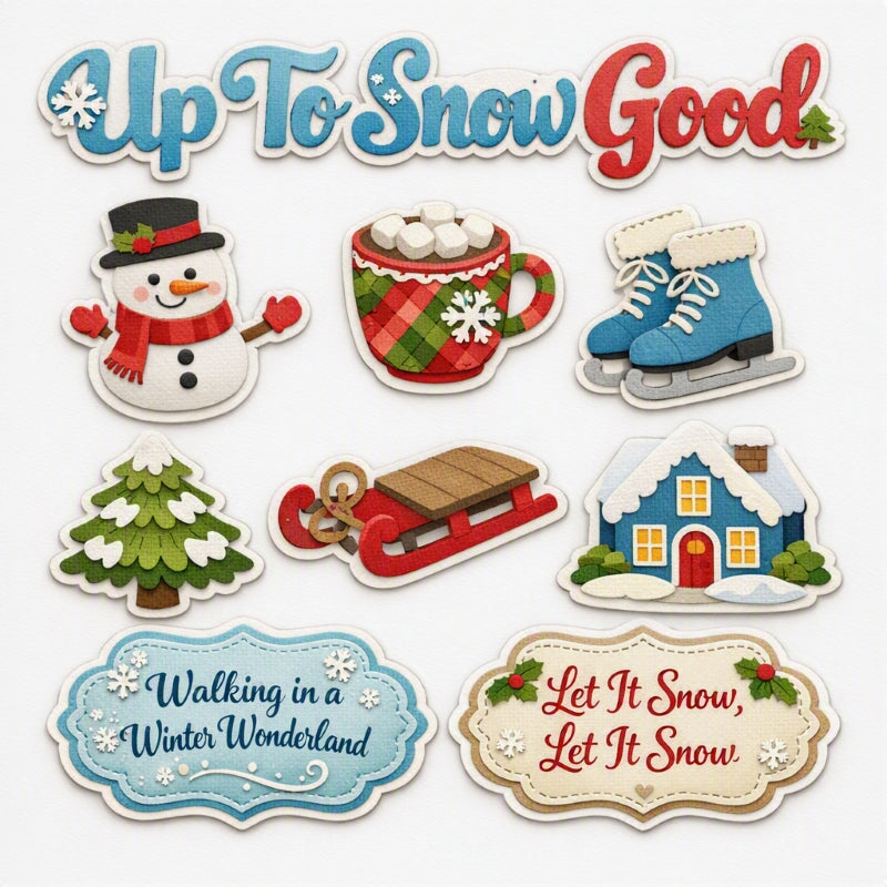 Up To Snow Good-Premade Cutout Set