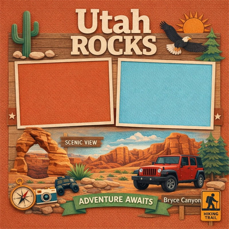 Utah Rocks-Premade Scrapbook Page