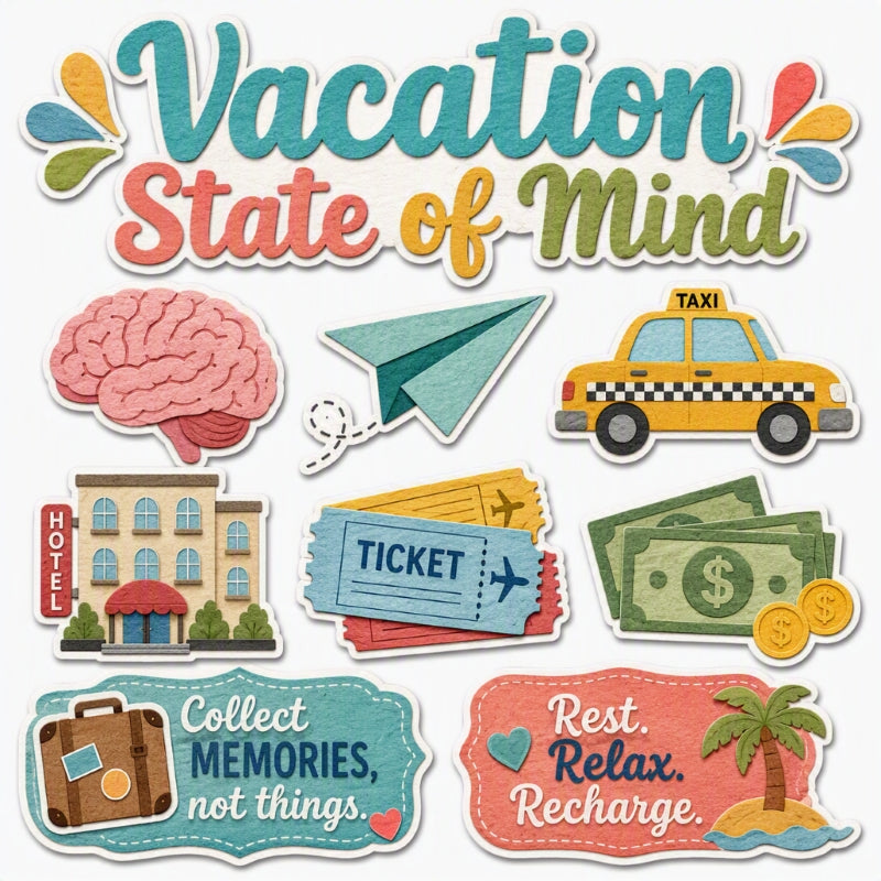 Vacation State of Mind-Premade Cutout Set
