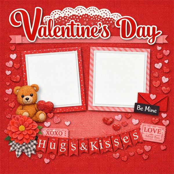Valentine's Day-Premade Scrapbook Page