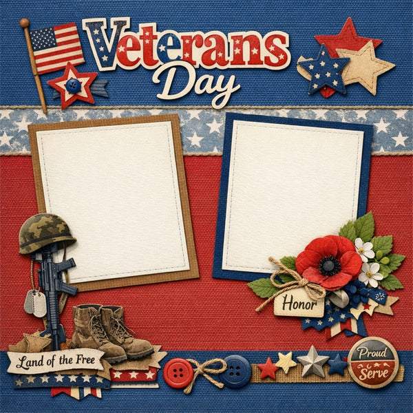 Veterans Day-Premade Scrapbook Page