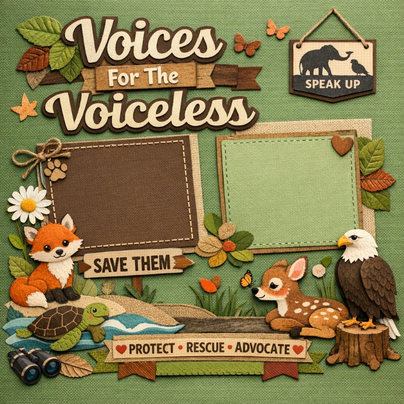 Voices For The Voiceless-Premade Scrapbook Page
