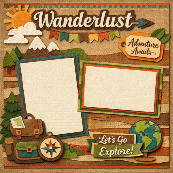 Wanderlust-Premade Scrapbook Page