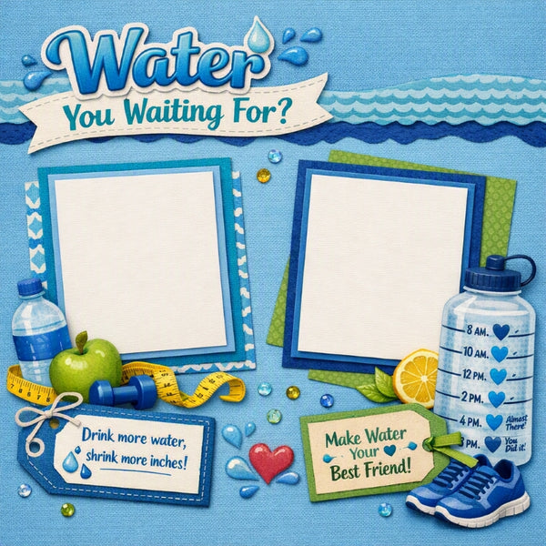 Water You Waiting For?-Premade Scrapbook Page