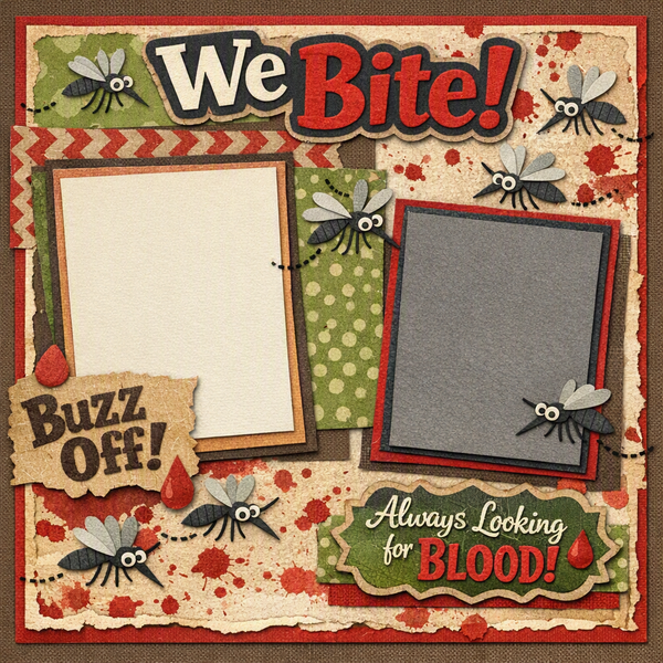 We Bite!-Premade Scrapbook Page