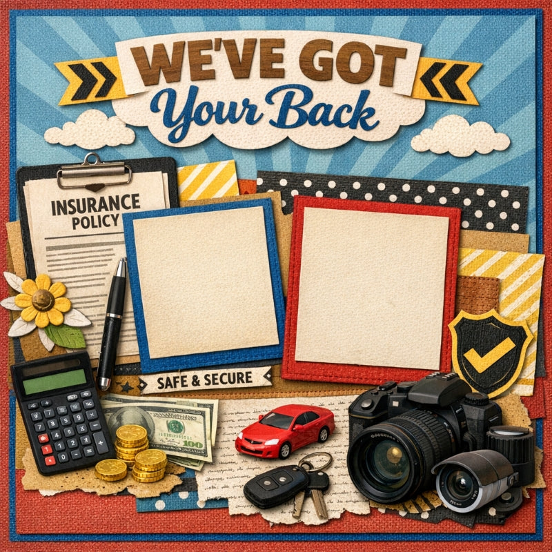 We've Got Your Back-Premade Scrapbook Page