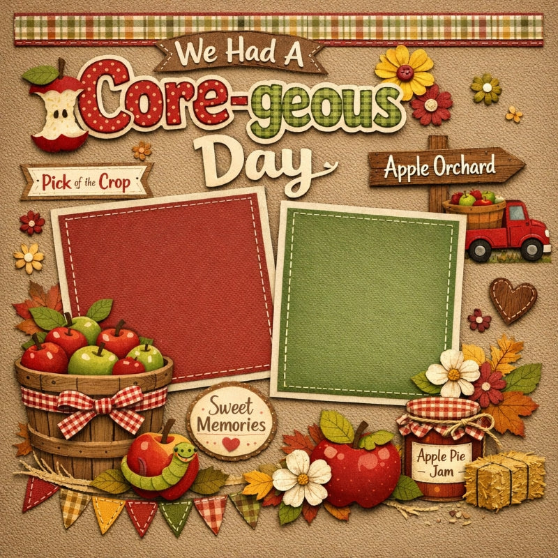 We Had A Core-geous Day-Premade Scrapbook Page