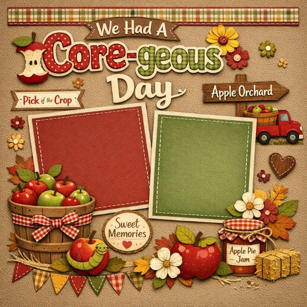 We Had A Core-geous Day-Premade Scrapbook Page
