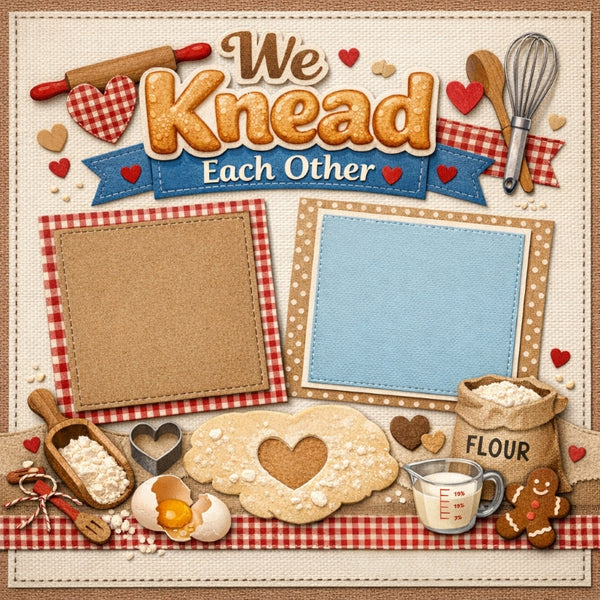 We Knead Each Other-Premade Scrapbook Page