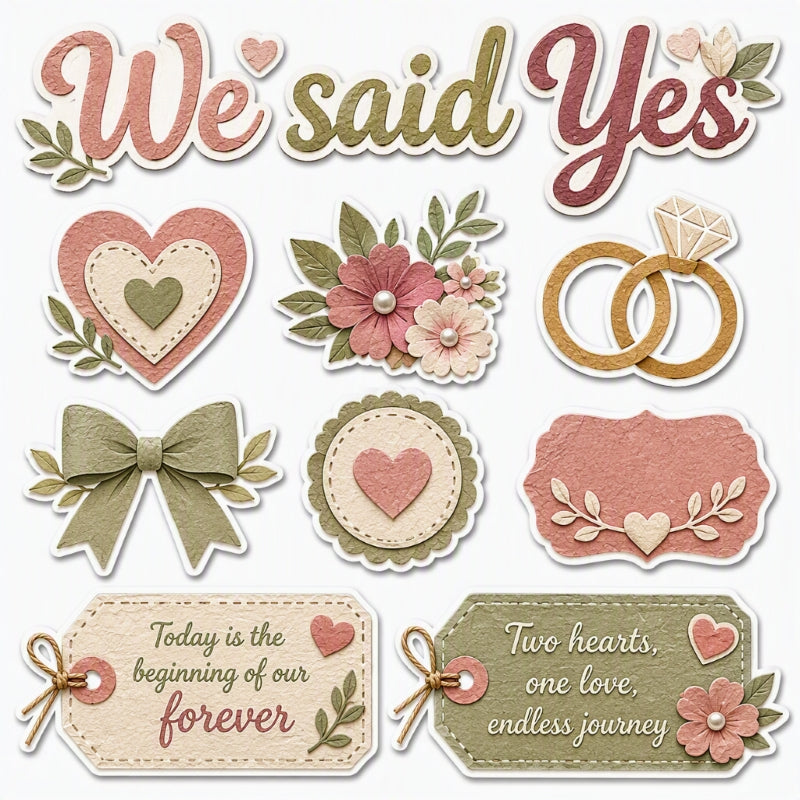 We said Yes-Premade Cutout Set