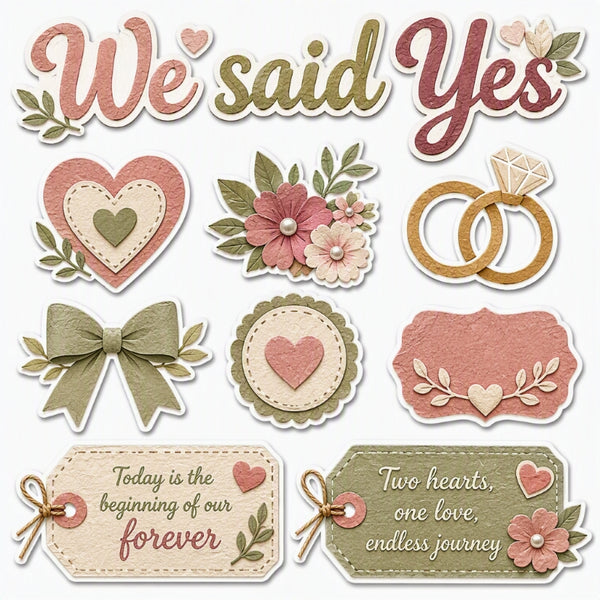 We said Yes-Premade Cutout Set
