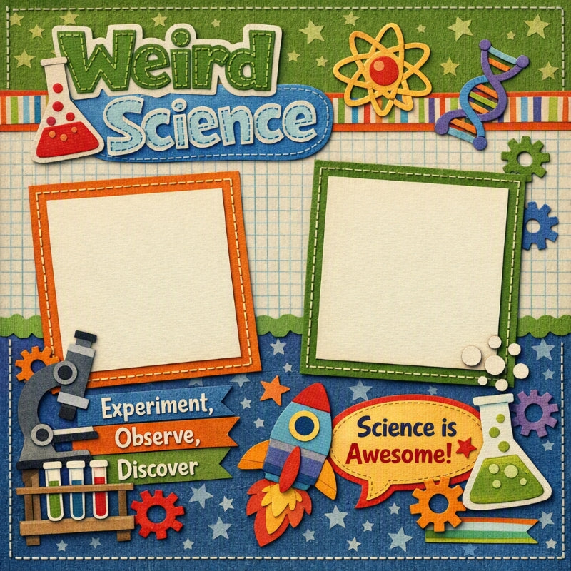 Weird Science-Premade Scrapbook Page