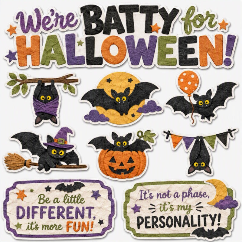 We're BATTY for HALLOWEEN!-Premade Cutout Set