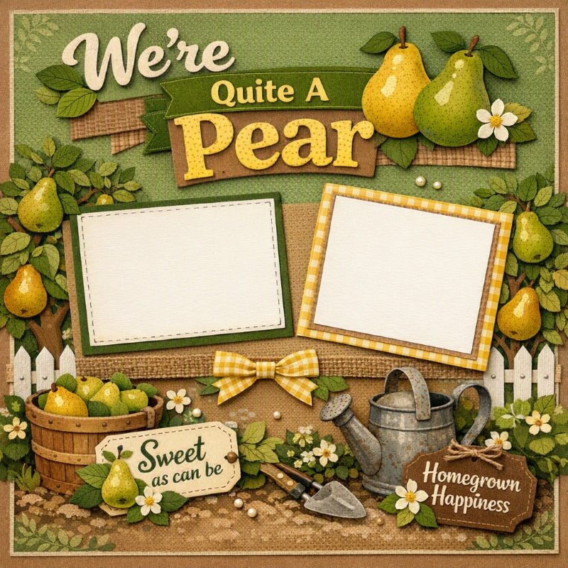 We're Quite A Pear-Premade Scrapbook Page