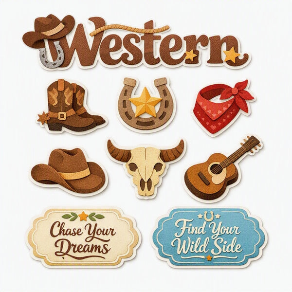 Western-Premade Cutout Set
