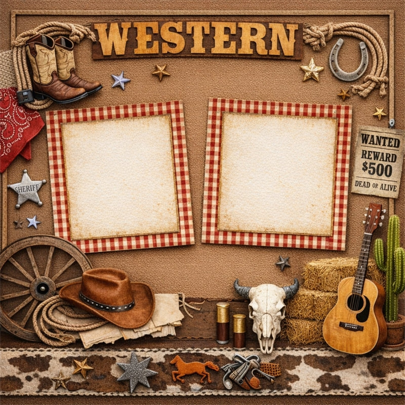Western-Premade Scrapbook Page
