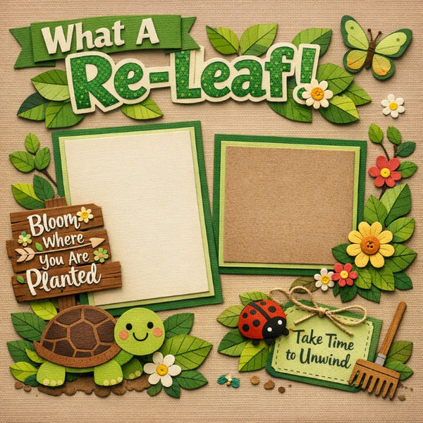 What A Re-Leaf!-Premade Scrapbook Page