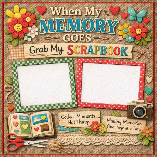 When My Memory Goes Grab My Scrapbook-Premade Scrapbook Page