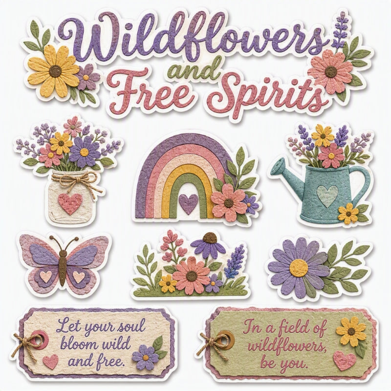 Wildflowers & Free Spirits-Premade Cutout Set