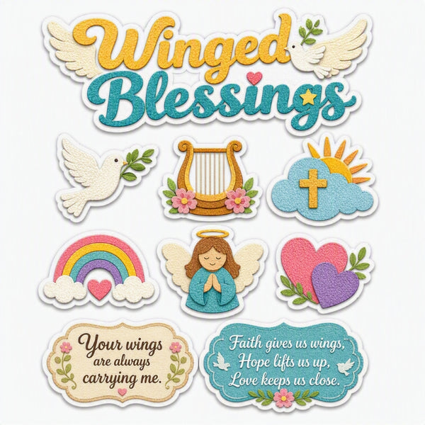 Winged Blessings-Premade Cutout Set