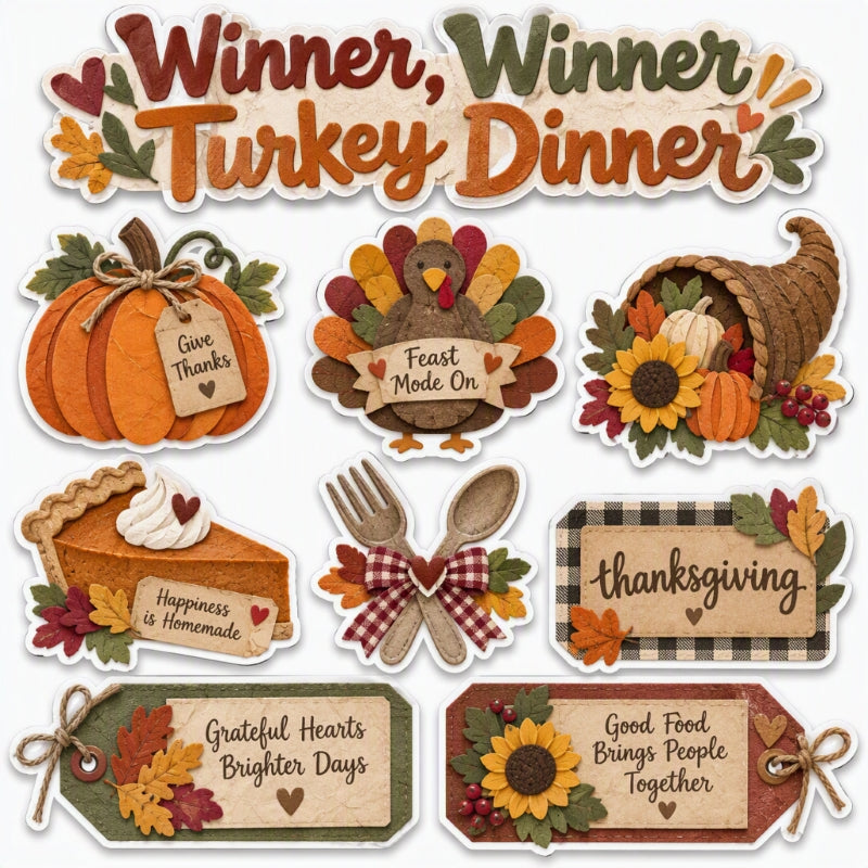 Winner, Winner Turkey Dinner-Premade Cutouts Set Page