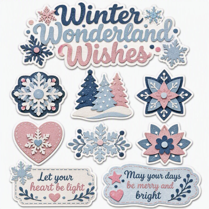 Winter Wonderland Wishes-Premade Cutout Set