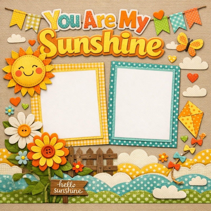 You Are My Sunshine-Premade Scrapbook Page