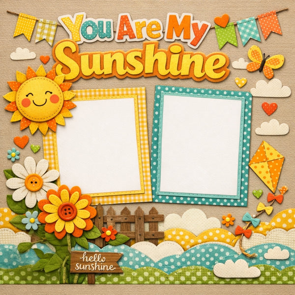 You Are My Sunshine-Premade Scrapbook Page