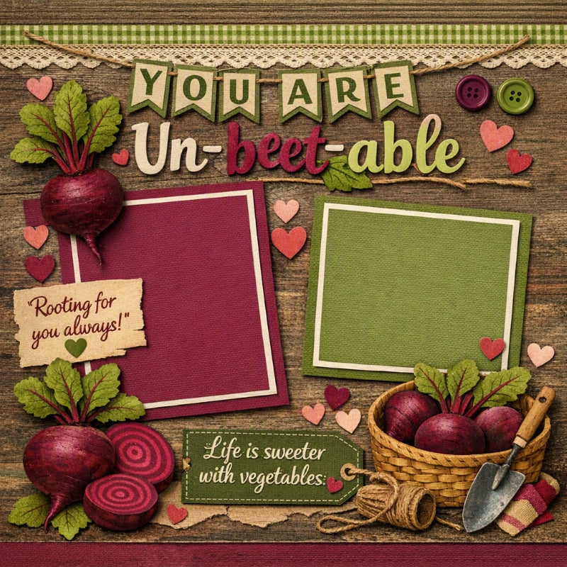 You Are Un-beet-able-Premade Scrapbook Page