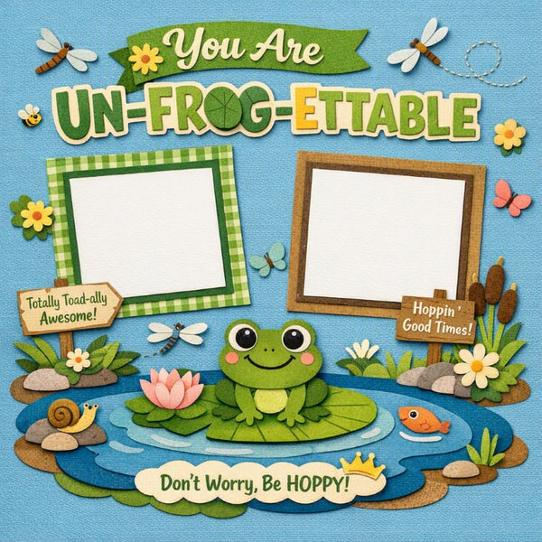 You Are Un-Frog-Ettable-Premade Scrapbook Page