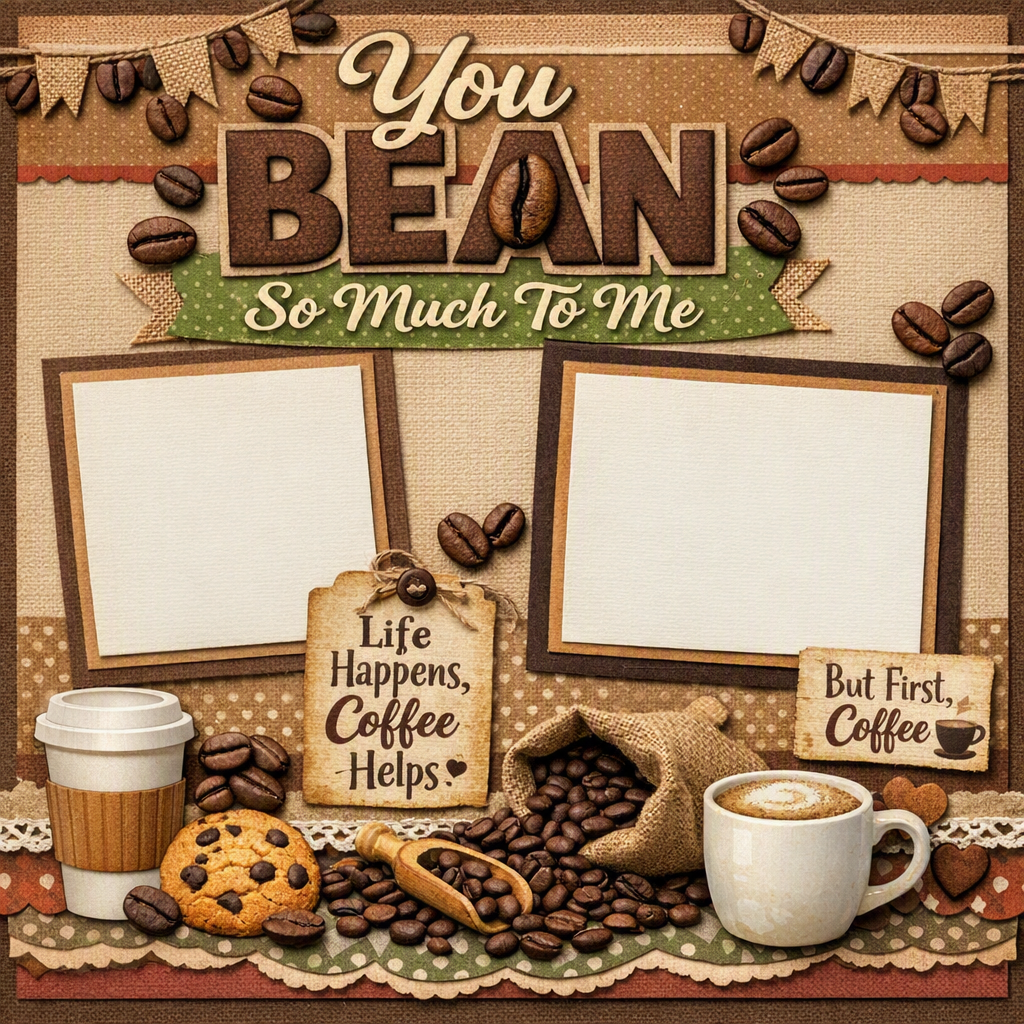 You Bean So Much To Me-Premade Scrapbook Page