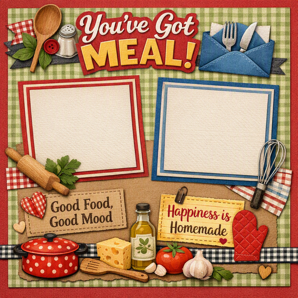 You've Got Meal!-Premade Scrapbook Page