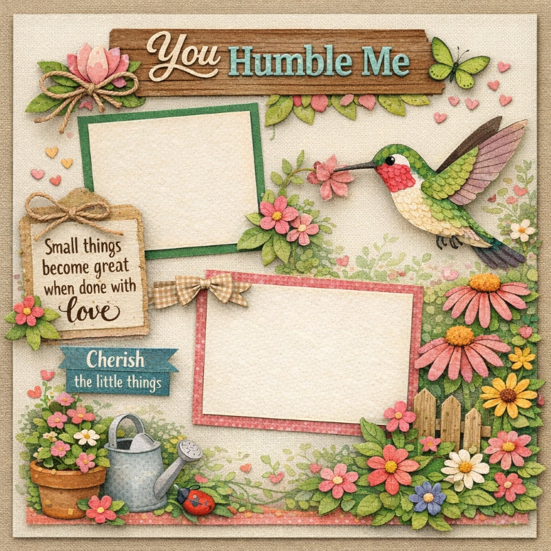 You Humble Me-Premade Scrapbook Page